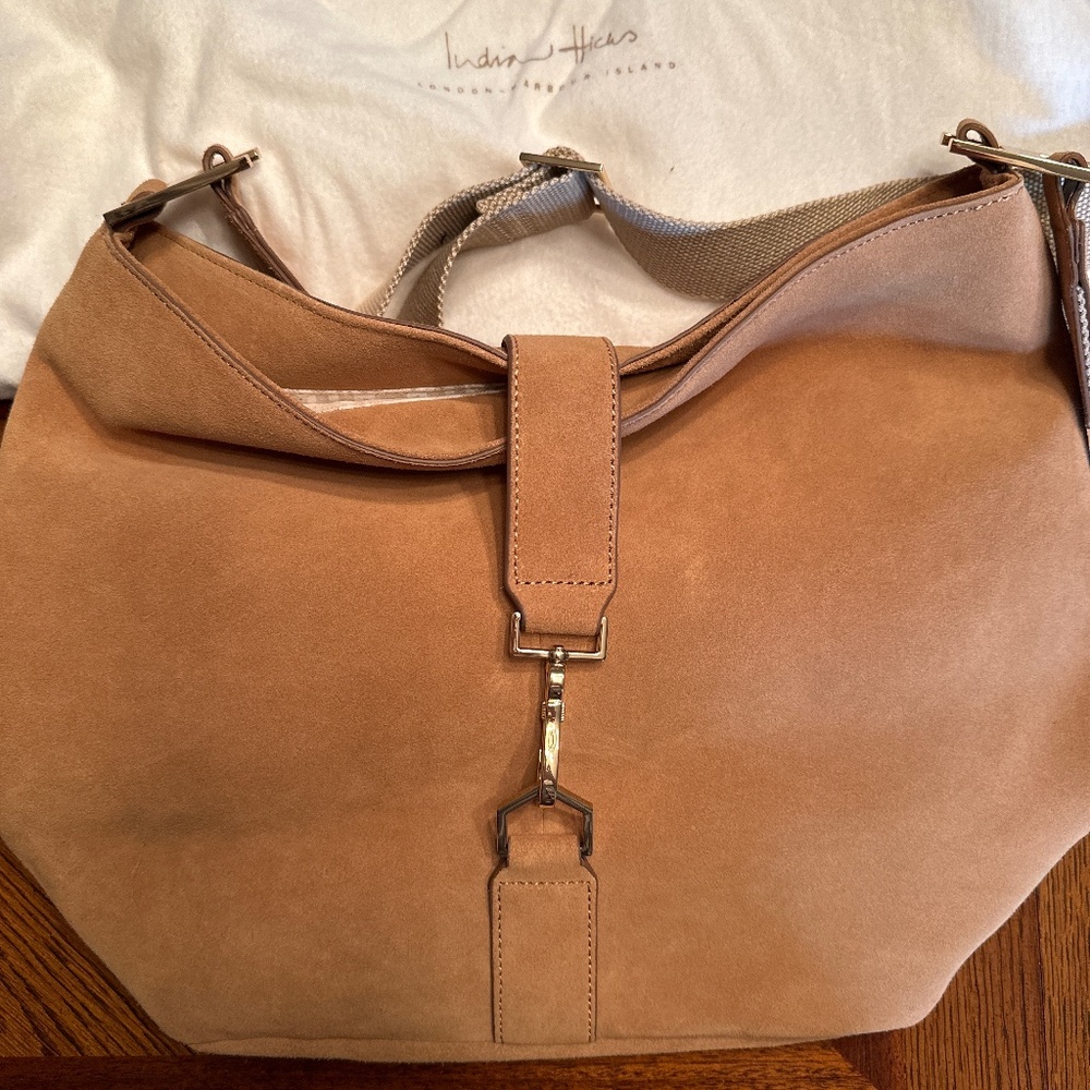 India Hicks Edwina suede bag